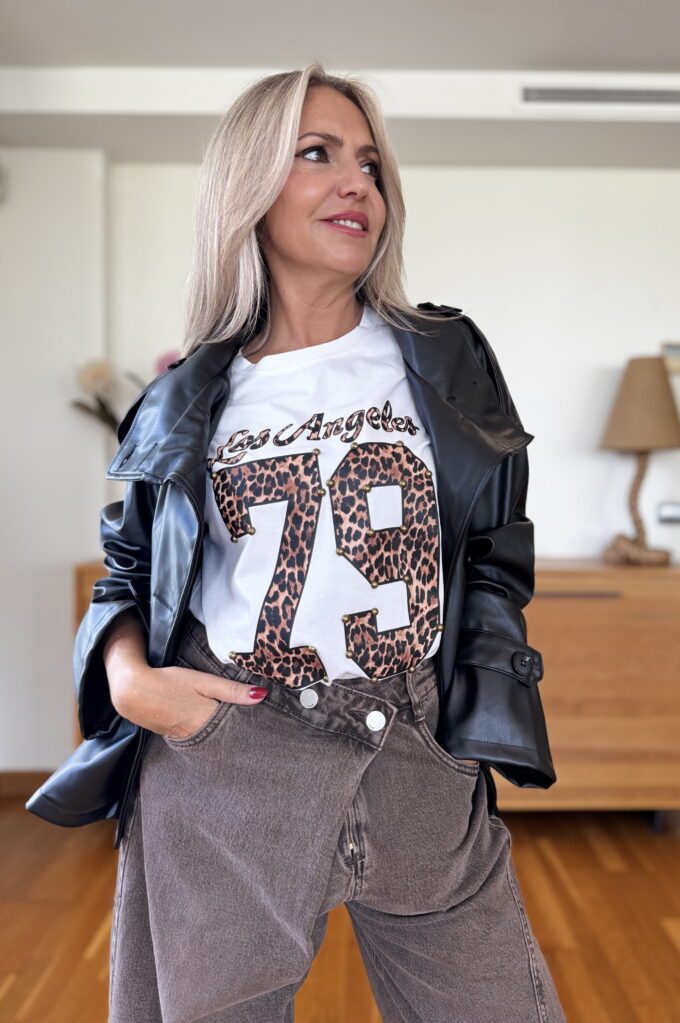 Camiseta Print Tachuelas - Única, Blanco