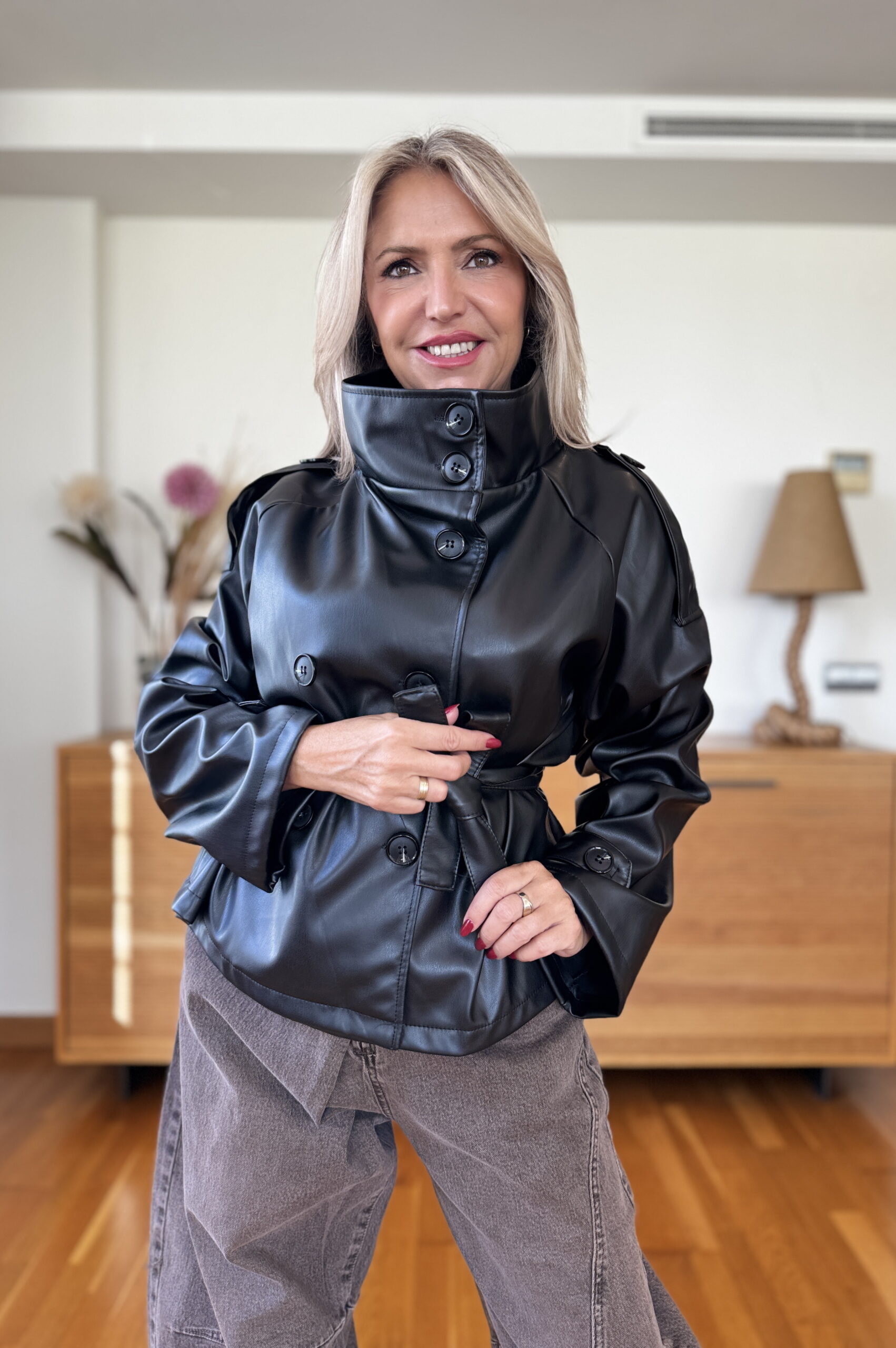 Gabardina Corta Polipiel