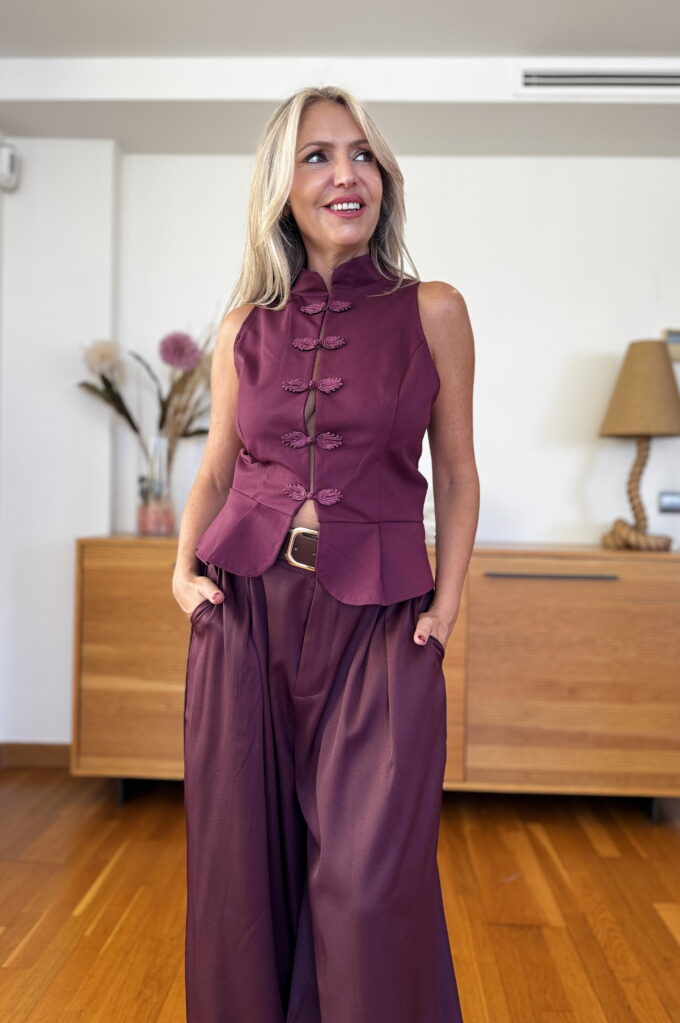 Blusa Nipón - Única, Burdeos