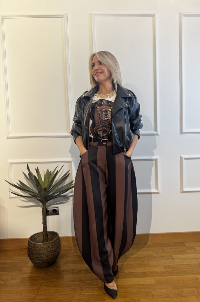 Pantalon Balloon Bicolor