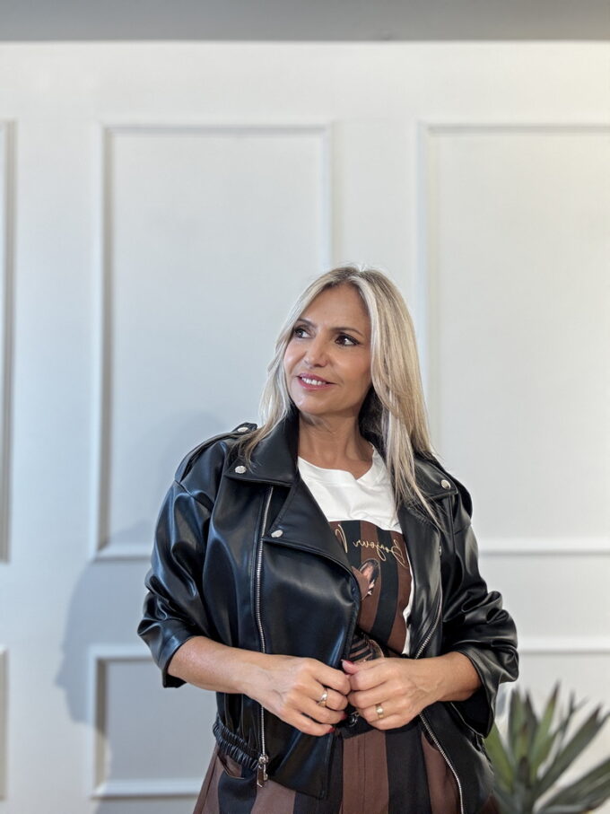 Chaqueta Bomber Polipiel