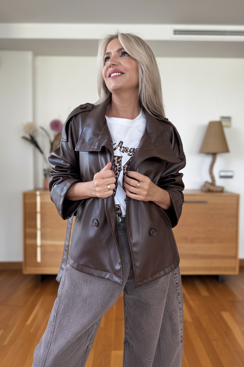 Gabardina Corta Polipiel - Imagen 7