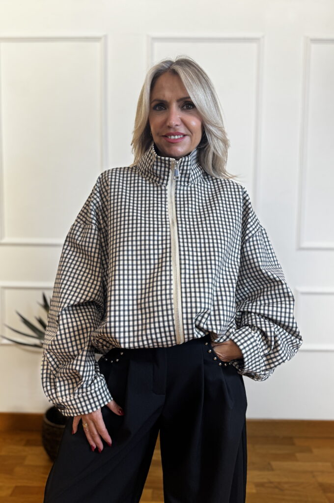Chaqueta Bomber Vichy - Única, Negro