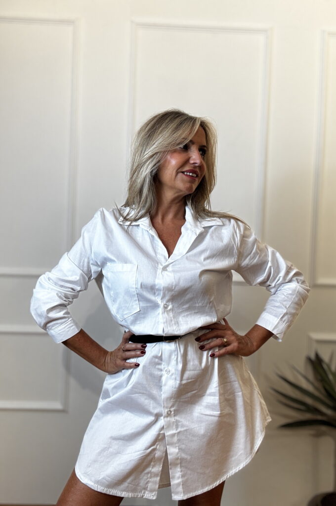Camisa Larga Bolsillo - Única, Blanco