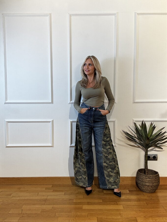 Pantalón Vaquero-Militar