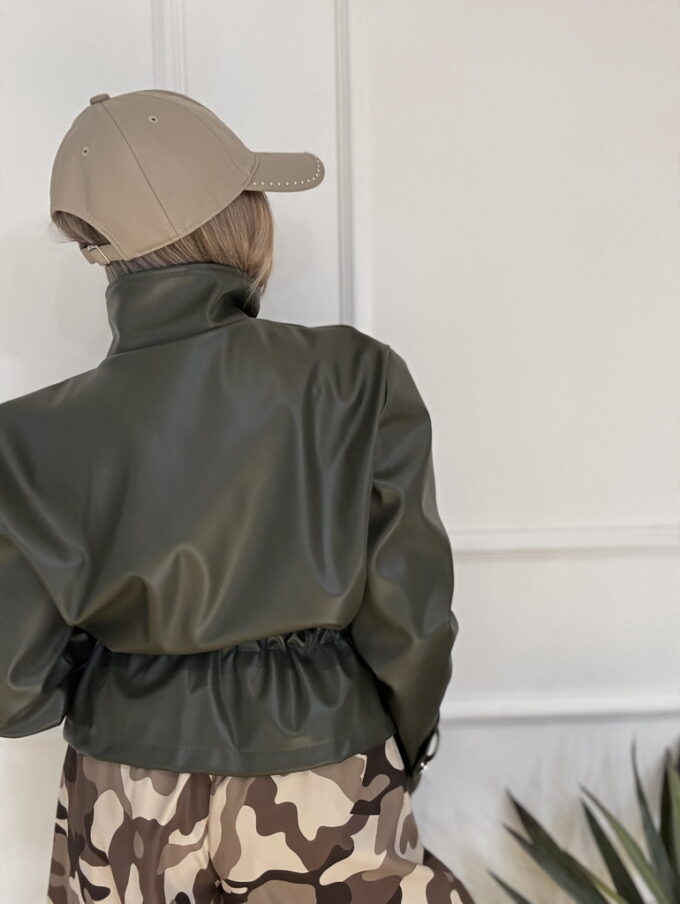 Chaqueta Polipiel Cargo Cordón