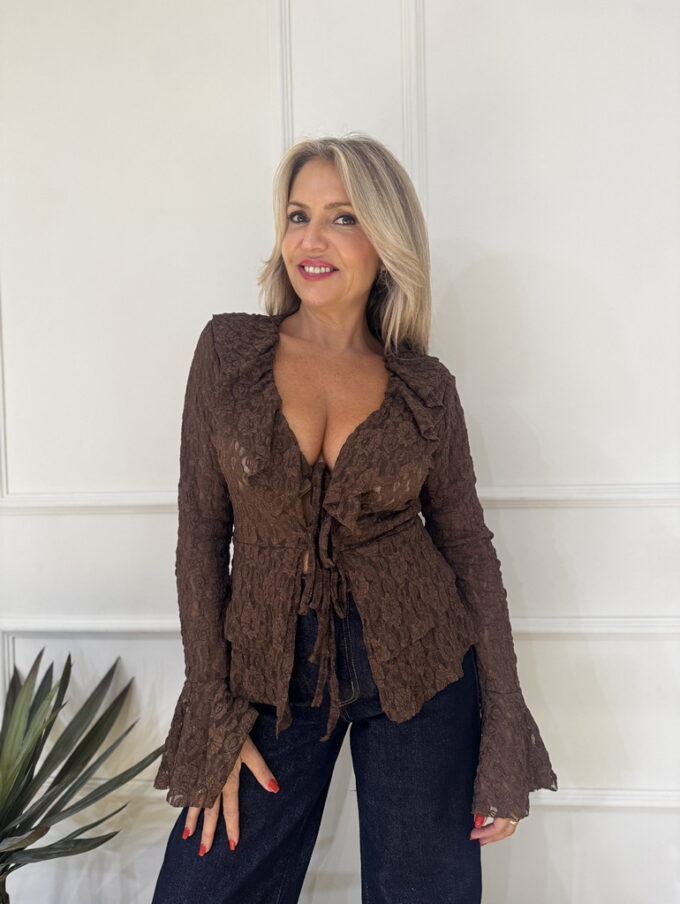 Blusa Encaje Volantes
