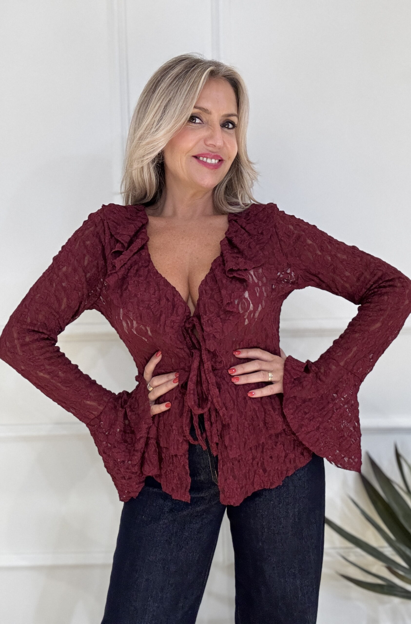 Blusa Encaje Volantes