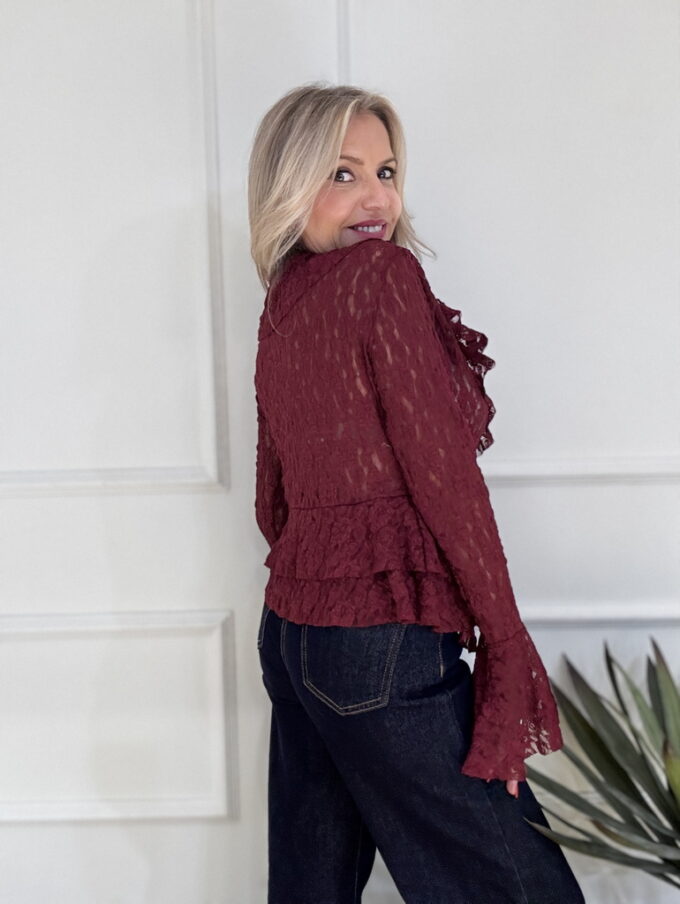 Blusa Encaje Volantes