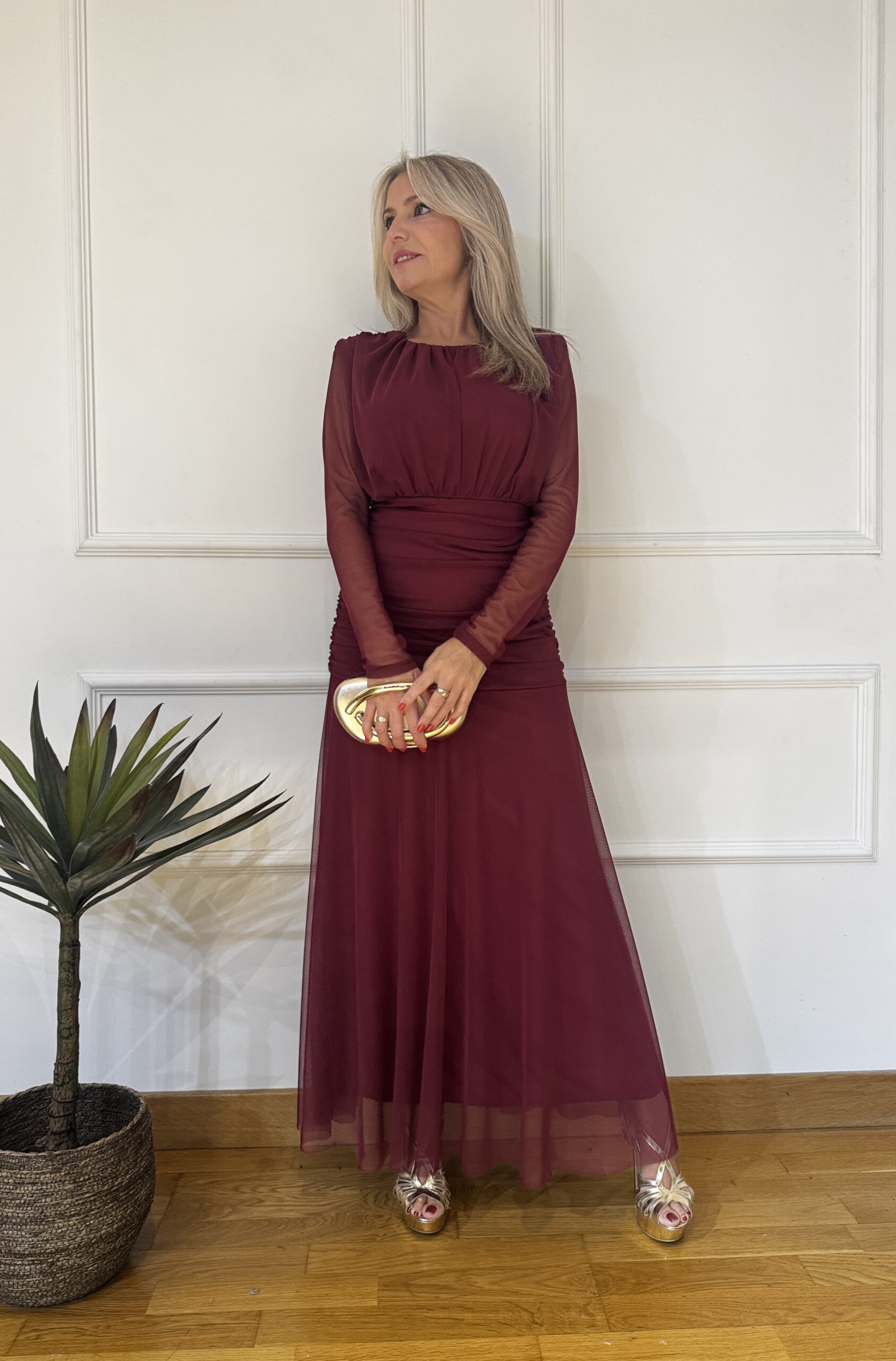 Vestido Tull Pliegues