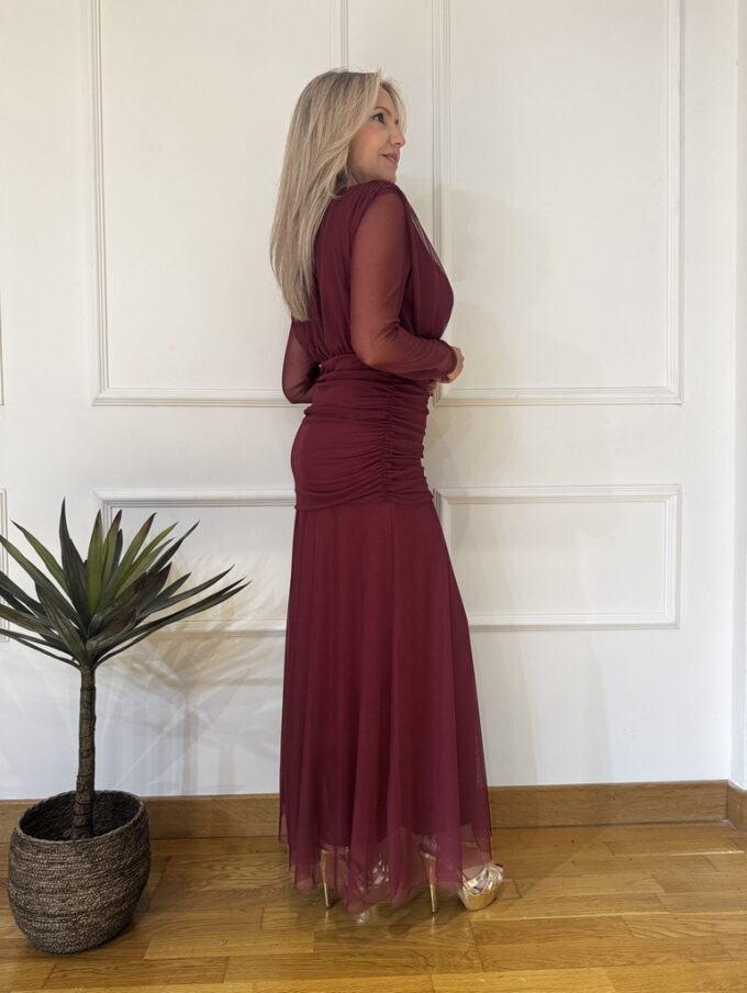 Vestido Tull Pliegues
