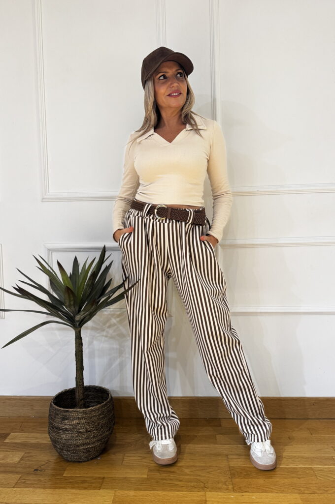 Pantalon Rayas Cinturón