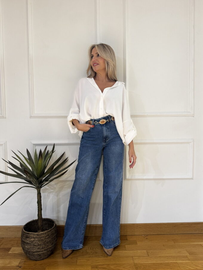 Camisa Oversize Botón Manga