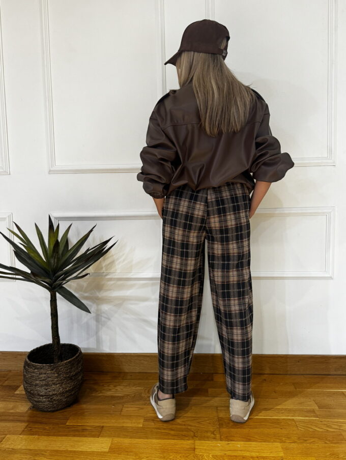 Pantalon Cuadros Cinturón