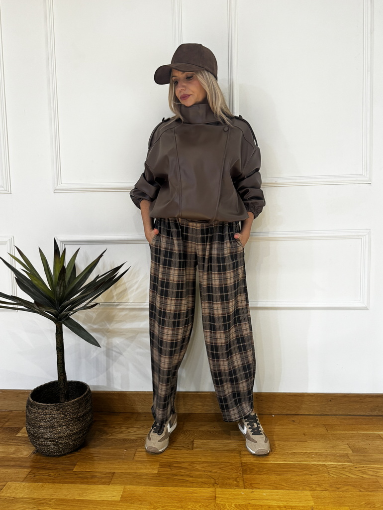 Pantalon Cuadros Cinturón - Imagen 2