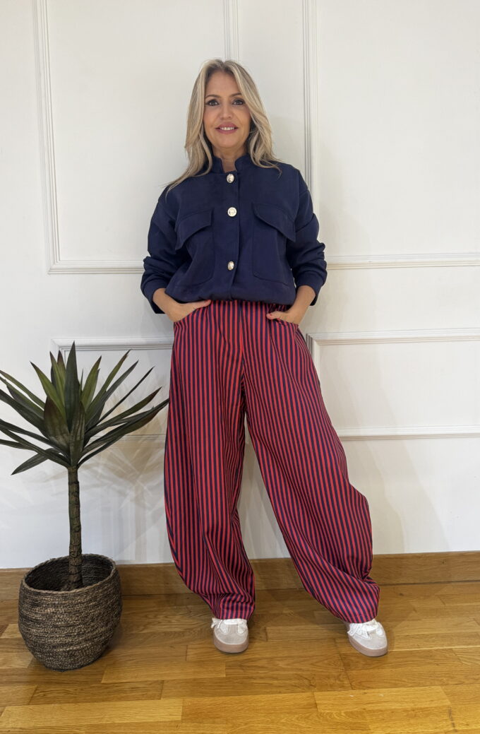 Pantalon Balloon Estampado - Única, Rojo