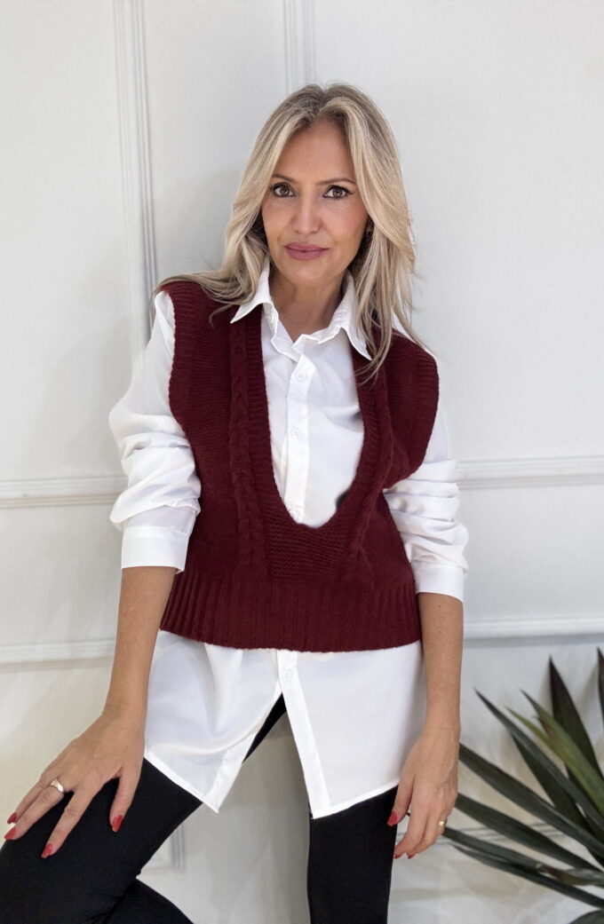 Camisa Con Chaleco Punto