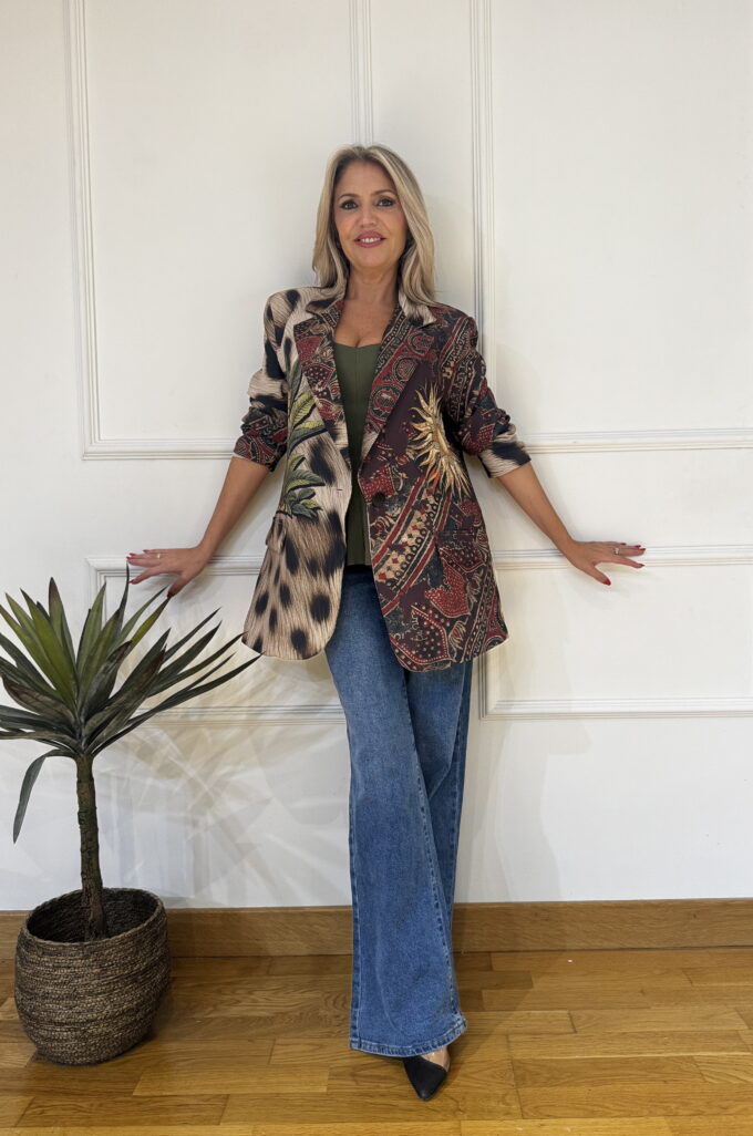 Americana Estampada - Única, Leopard
