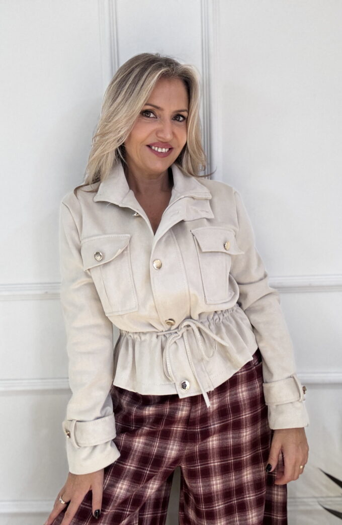 Cazadora Antelina Cordón - Única, Beige
