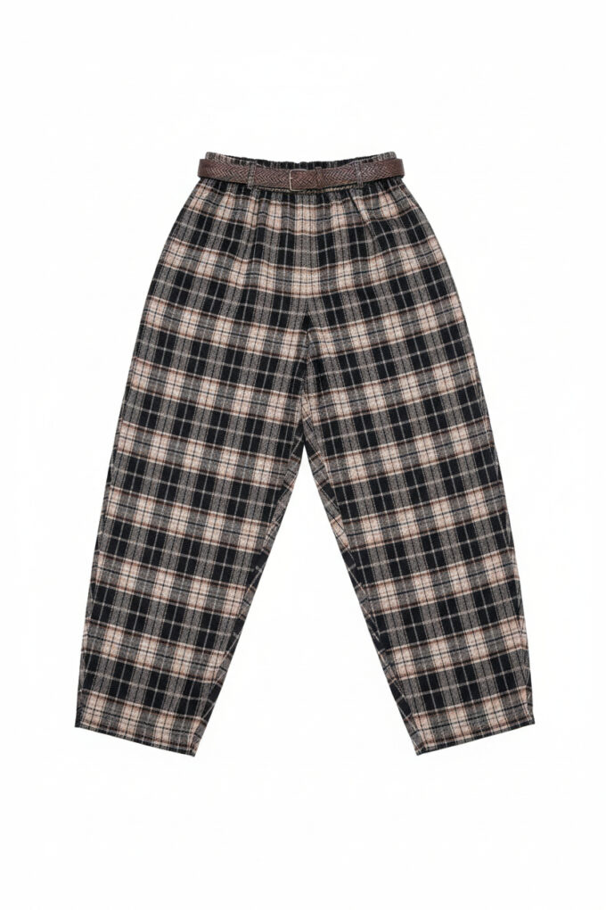 Pantalon Cuadros Cinturón