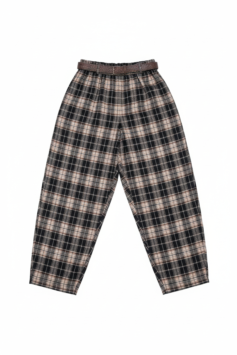 Pantalon Cuadros Cinturón - Imagen 5