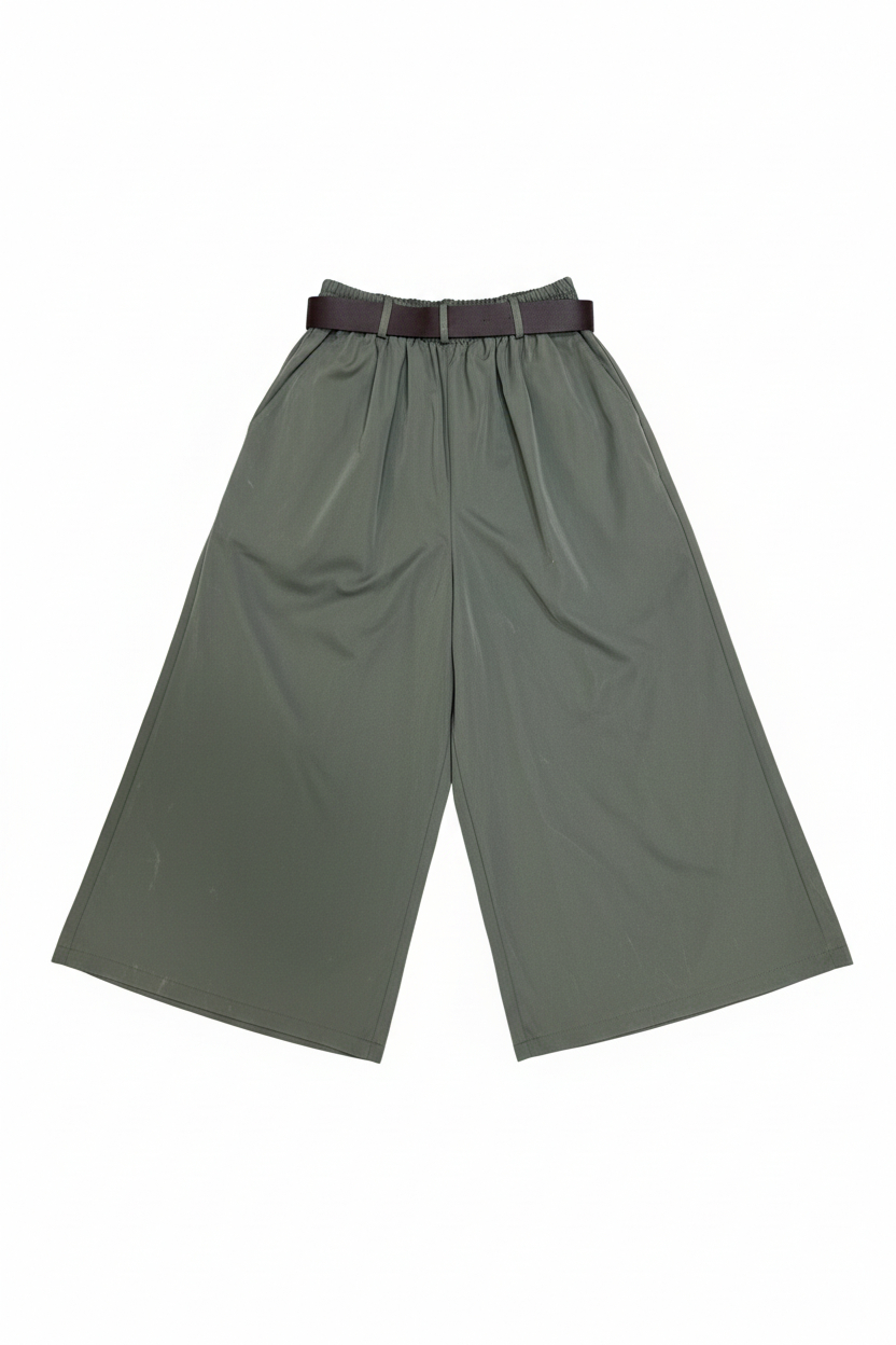 Pantalon Ancho Pinzas Cinturón - Imagen 6