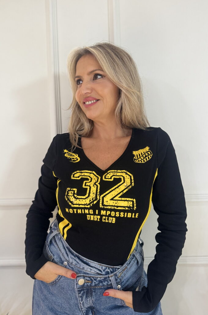 Camiseta Sport Number - Única, Negro