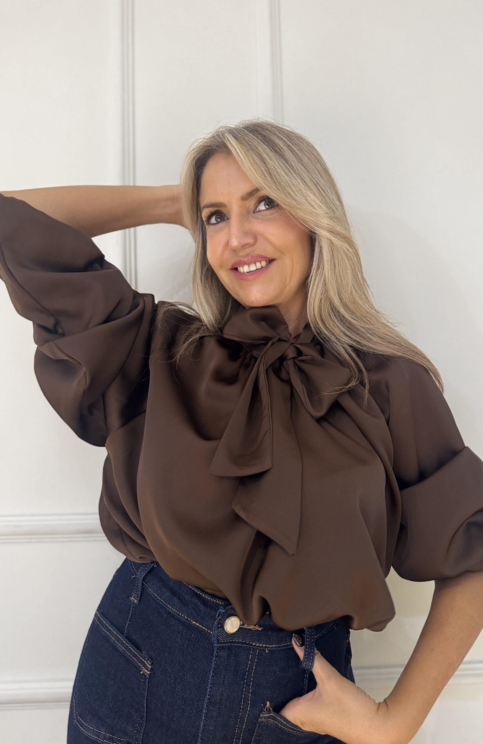 Blusa Satén Lazo - Imagen 7