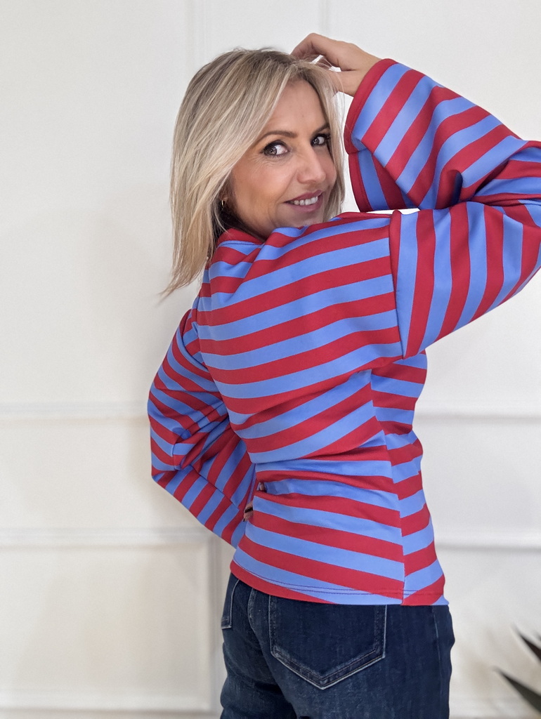 Sudadera Fruncida Rayas - Imagen 3